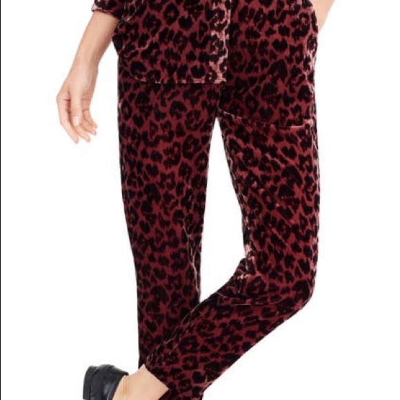 J. Crew Pant Rose Leopard Velvet size 2P NWT - Picture 5 of 7